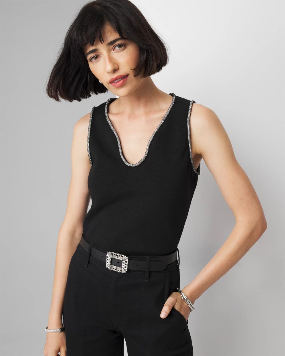 Zara Black Ruched Halter Top | Pickle